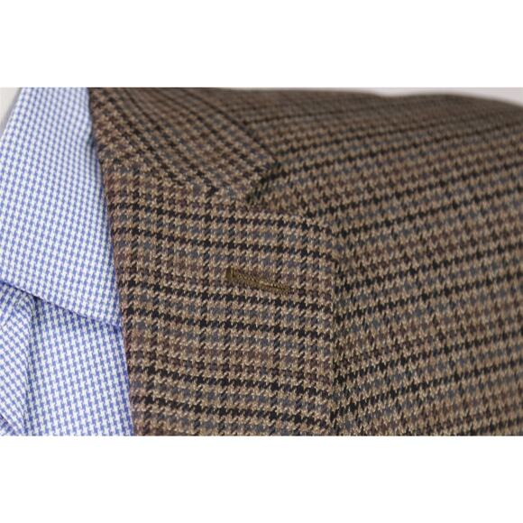 Ralph Lauren Black Label Mens Brown Black Check Sportcoat Blazer 46L - Picture 5 of 8